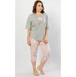 Vienetta Secret Dámské pyžamo kapri Mariana šedé Barva: šedá, Velikost: XXL