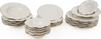 Talíř ASIR Gold sada talířů z porcelánu 24 ks krémová/zlatá