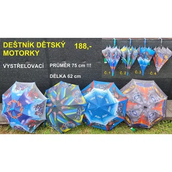 Deštník DEŠTNÍK DĚTSKÝ -MOTORKY - 4