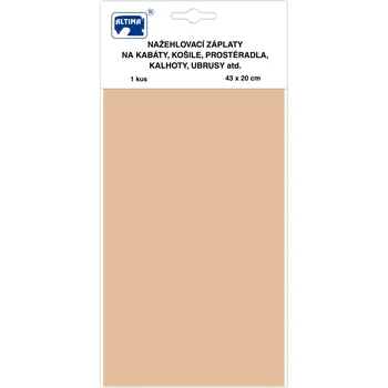 Nažehlovací záplaty jednobarevné velké - režná - visačka