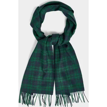Šála ŠÁLA GANT CHECK WOVEN SCARF FOREST GREEN