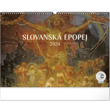 Kalendář Presco Group Nástěnný kalendář Alfons Mucha Slovanská epopej 2024