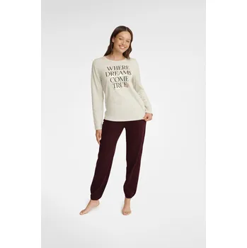 Pánské pyžamo DÁMSKÉ PYŽAMO GRACY 40930 AW23 Béžová XXL