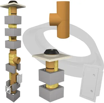 Komín CS komín Universal jednoprůduch Optimal 200 mm kouřovod 90° - 6,0 m