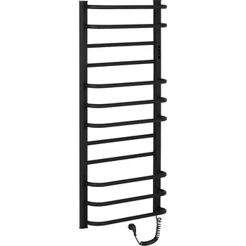 Radiátor CERANO - Elektrický sušák ručníků Ricardo, s displejem - 229 W - černá matná - 1160x550 mm