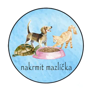 magnetka pro dítě Magnetka pro děti – Nakrmit mazlíčka, ručně malovaná, 37 mm