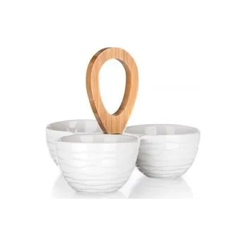 BANQUET Miska dělená BRILLANTE Bamboo 24 x 24 x 18,5 cm