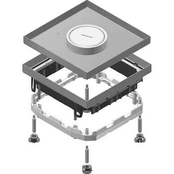 Elektroinstalační krabice Víko přístrojové podlahové krabice, čtvercové, nerezové - HL DVITWD3