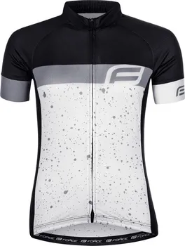 cyklistický dres Force Spray s krátkým rukávem W bílý/černý XXXL