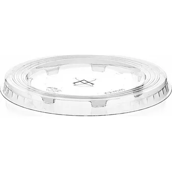 Jednorázové nádobí Gastro obaly Víčko PET ploché s průsekem prům. 95mm (min. počet 800ks)