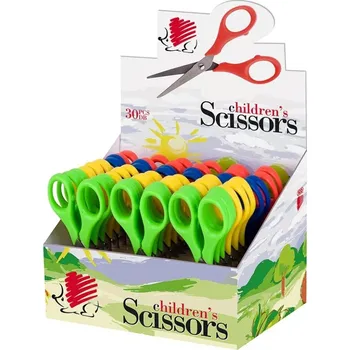 Kancelářské nůžky ICO ICO, Ježek, dětské nůžky, 13,5 cm, mix barev, 1 ks Barva: Červená