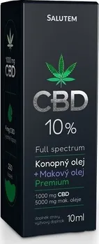 CBD Salutem Pharma CBD konopný + makový olej Premium 10 % 10 ml