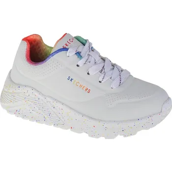 Dívčí obuv Bílé dívčí tenisky Skechers Uno Lite Rainbow Speckle 310456L-WMLT Velikost: 27