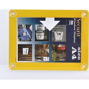 Rám na obraz Informační rámeček na sklo A4, žlutý, PFW-A4-YE