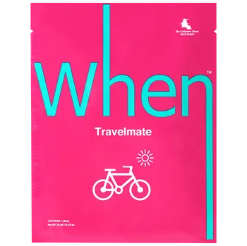 Pleťová maska When Travelmate biocelulózová pleťová maska s reparačním a regeneračním efektem, 23 ml