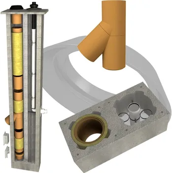 Komín CS komín Plast dvouprůduch Optimal 160/80 mm 45° - 15,5 m