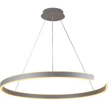 Ledshopik Závěsné stmívatelné LED svítidlo MOON | 100W | Ø80cm | CCT 3000-6500K | 6500lm | stříbrné |