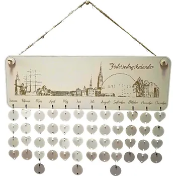 Party dekorace VypálímTi.cz Dřevěný rodinný kalendář na zeď (SE) 2 45cm