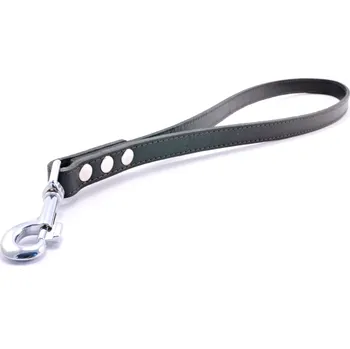 Vodítko pro psa Tamer Kožená ručka MARADONA | černá Délka: 50 cm