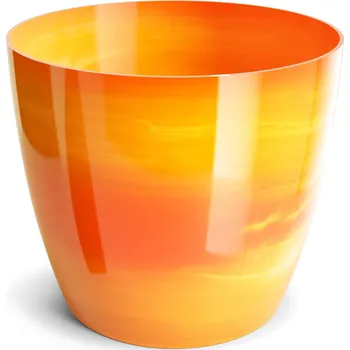 Obal na květináč Aga 18 melír Barva: Oranžová žíhaná