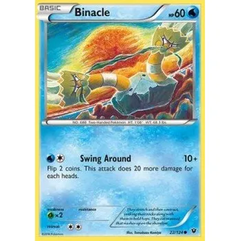 Karetní hra Pokémon FCO 022/124 Binacle - Fates Collide Stav: Excellent, Verze: REVERSE HOLO