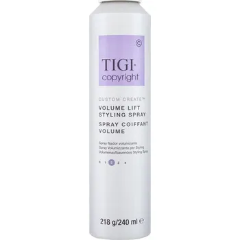 TIGI Copyright Custom Create Volume Lift Styling Spray tužidlo na vlasy 240 ml Stylingový přípravek TIGI Copyright Custom Create Volume Lift Styling Spray tužidlo na vlasy 240 ml