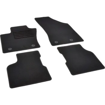 autokoberec Autokoberce textilní přesné černé / černé obšití - Jeep Compass II 4Xe (2016-2023) 5-sedadel