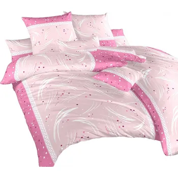 Povlečení DADKA VRACOV Galaxie starorůžová 140 x 220, 70 x 90 cm zipový uzávěr