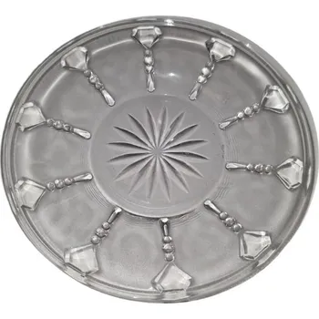 Sada nádobí AWM, Ltd, S3 8AL Skleněná Miska mělká s ornamenty 12 cm