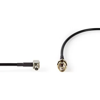 Anténní kabel Nedis Anténní kabel | SMA zásuvka | TS9 | Pozlacené | 50 Ohm | 1x Stíněný | 0.20 m | Kulatý | PVC | Černá | Box