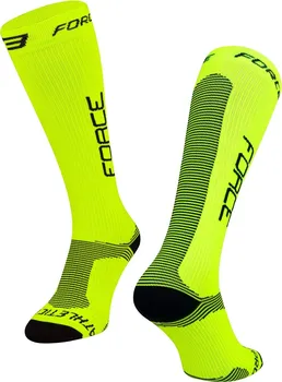 Pánské ponožky Force Athletic Pro Kompres fluo/černé 30-35