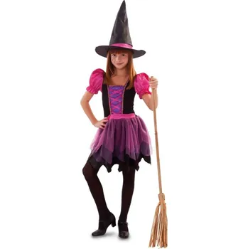 Karnevalový kostým Dětský kostým - Růžová čarodějka 116
