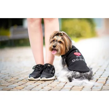 Obleček pro psa Vsepropejska Daddy letní tričko pro psa Barva: Černá, Délka zad (cm): 20, Obvod hrudníku: 25 - 31 cm