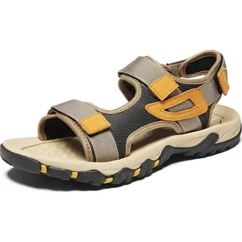 Dámské sandále Pánské letní outdoorové boty páskové sandály suchý zip Barva: Khaki, Velikost: 38