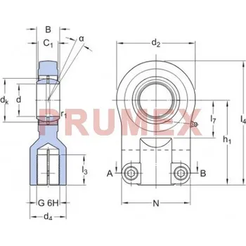 SKF SIJ 50 ES kloubová hlavice