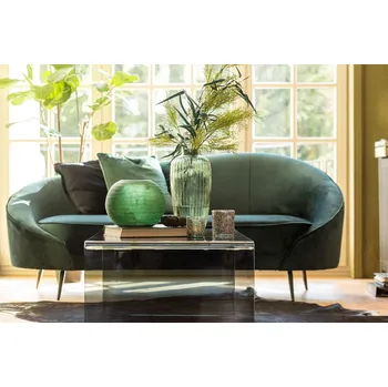 Pohovka Zelená sametová 2-3 místná pohovka Elisabeth Green - 180*85*79cm