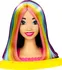 česací hlava Mattel Barbie Color Reveal Neonově duhová česací hlava černovláska