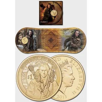 (2013) Nový Zéland, mince 1$ - Hobbit - The Desolation of Smaug - Bard the Bowman (b.k.) blistr