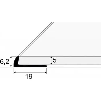 Podlahová lišta Ukončovací lišta pro linoleum, PVC, vinyl a koberce do 5 mm Barva: zlatá E00