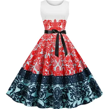 Dámské šaty Originální retro šaty délky midi Velikost: S, Barva (Varianta): 1418-003