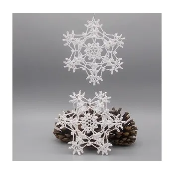 Vánoční ozdoba Háčkovaná vánoční ozdoba - vločka 11 cm (Vločka 11 cm)