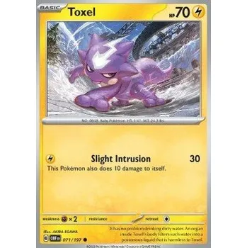 Sběratelská karetní hra Pokémon OBF 071/197 Toxel - Obsidian Flames Stav: Near Mint, Verze: REVERSE HOLO