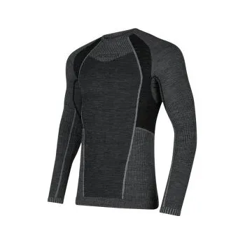 Pánské termoprádlo La Sportiva WOOL70 TECH LONGSLEEVE Men Carbon/Cloud černá S