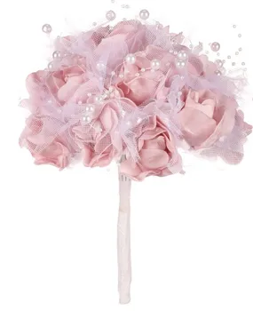 Umělá květina Autronic Puget z pěnových růžiček s korálky 19 cm