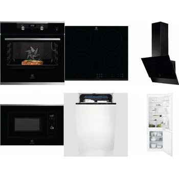 Set domácích spotřebičů ELECTROLUX KODEC75X2 + ELECTROLUX LIR60430 + ELECTROLUX LFV616K + ELECTROLUX LMS2203EMX + ELECTROLUX EEM23100L + ELECTROLUX ENT6TF18S