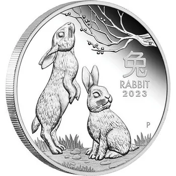 Lunární série III. - stříbrná mince Year of the Rabbit (Rok králíka) 1/2 Oz 2023 PROOF
