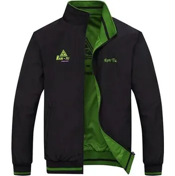 Pánský zimní kabát Zimní pánská bunda oboustranná větrovka sportovní s nápisy Barva: Zelená, Velikost: 3XL