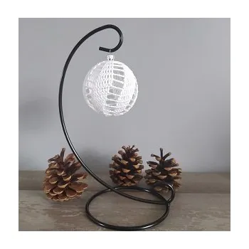 Vánoční ozdoba Háčkovaná vánoční ozdoba - baňkač.2 - 6,5 cm (Baňka průměr cca 6,5 cm)