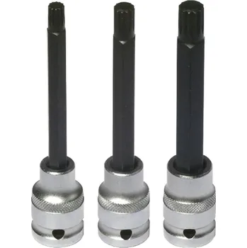 Nářadí na motocykly Sada dvanáctihraných (M8,M10,M12) prodloužených hlavic pro 1/2" ráčnu, BIKESERVICE