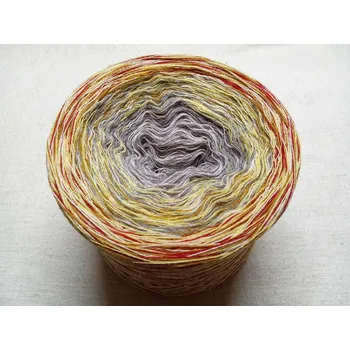 Příze Ethel merino 3-nitka 1000m s angorovou nitkou (Duhové klubko Ethel merino)